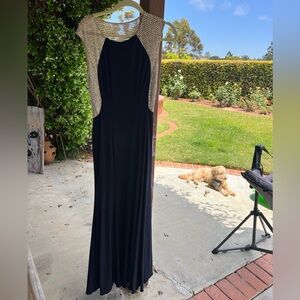 Formal gown with studded nude low back